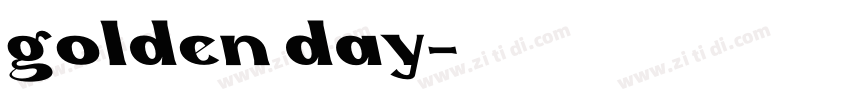 golden day字体转换